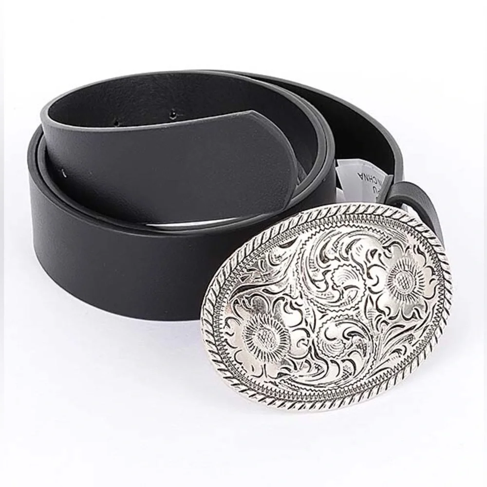 Vegan Leather Concho Statement Belt